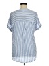 BeachLunchLounge 100% Rayon Stripes Blue Short Sleeve Blouse Size XL - photo 2