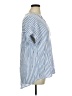 BeachLunchLounge 100% Rayon Stripes Blue Short Sleeve Blouse Size XL - photo 4
