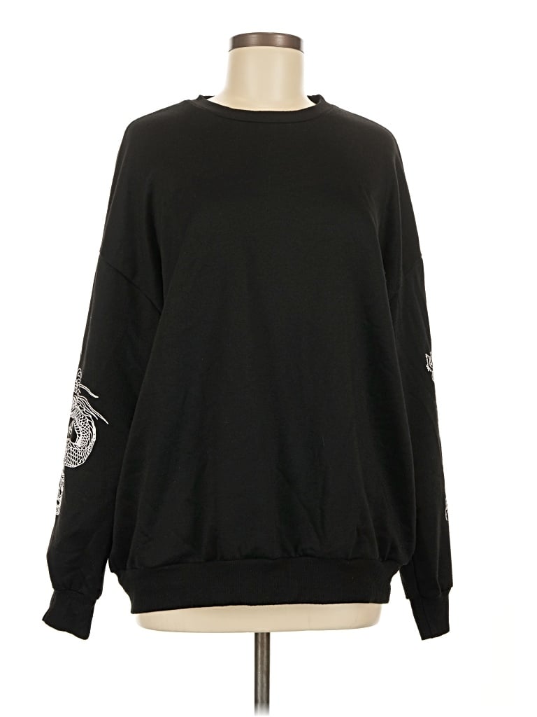 Pre-owned Shein Sweatshirt In Black
