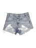 Happily Grey 100% Cotton Stars Blue Denim Shorts Size 26 waist - photo 1