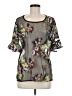 Ruff Hewn Gray Short Sleeve Blouse Size M - photo 1