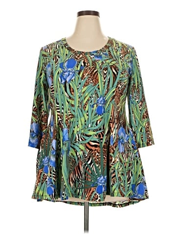 Attitudes by Renee 3/4 Sleeve Blouse (view 1)
