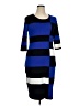 Gabby Skye Color Block Blue Casual Dress Size 1X - photo 1