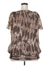 Sara Michelle 100% Polyester Brown Short Sleeve Blouse Size 3X (estimated) - photo 2
