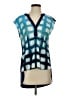 Anthropologie 100% Polyester Blue Sleeveless Blouse Size S - photo 1