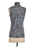 MICHAEL Michael Kors Blue Sleeveless Button-Down Shirt Size S - photo 2