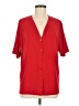 Discreet Red Short Sleeve Blouse One size - photo 1