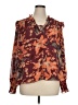 Grace Karin 100% Polyester Burgundy Long Sleeve Blouse Size XL - photo 1