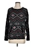 Kensie Print Black Pullover Sweater Size M - photo 1