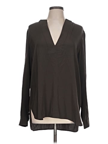 Vince. Long Sleeve Silk Top (view 1)