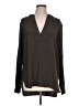 Vince. 100% Silk Gray Long Sleeve Silk Top Size 12 - photo 1