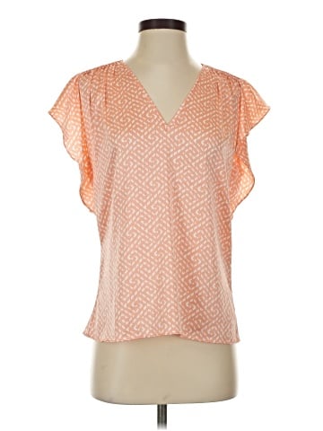 White House Black Market Short Sleeve Blouse (view 1)
