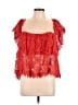 Tularosa 100% Cotton Red Sleeveless Blouse Size L - photo 1