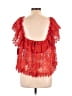 Tularosa 100% Cotton Red Sleeveless Blouse Size L - photo 2