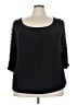 Always Indigo Black 3/4 Sleeve Blouse Size 3X - photo 1