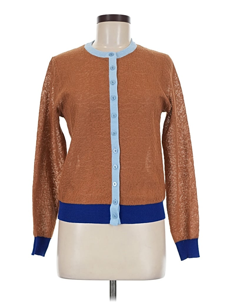 Pre-owned Zara Cardigan Sweater In Brown