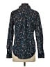 St. John's Bay 100% Cotton Floral Blue Long Sleeve Button-Down Shirt Size S - photo 2