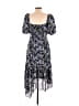 ASTR The Label 100% Polyester Floral Blue Cocktail Dress Size L - photo 2