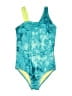 Lands' End Tie-dye Teal One Piece Swimsuit Size 7 - photo 1