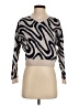 Subdued Animal Print Silver Pullover Sweater Size S - photo 1