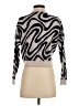 Subdued Animal Print Silver Pullover Sweater Size S - photo 2