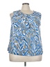 Maggie Barnes Blue Sleeveless Blouse Size 18/20W - photo 1
