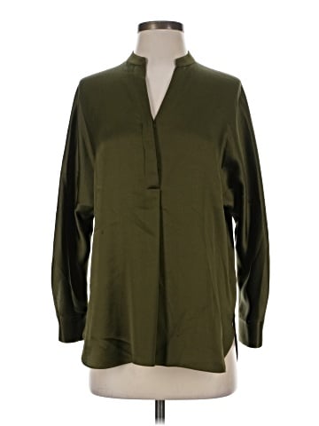 Vince. Long Sleeve Silk Top (view 1)
