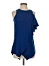 Halston Heritage 100% Polyester Blue Sleeveless Blouse Size 0 - photo 1