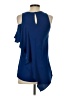 Halston Heritage 100% Polyester Blue Sleeveless Blouse Size 0 - photo 2