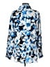 Karl Lagerfeld Paris 100% Polyester Floral Blue Long Sleeve Blouse Size L - photo 2