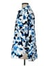 Karl Lagerfeld Paris 100% Polyester Floral Blue Long Sleeve Blouse Size L - photo 5