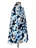 Karl Lagerfeld Paris 100% Polyester Floral Blue Long Sleeve Blouse Size L - photo 4