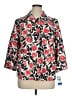 Koret 100% Cotton Floral Red Blazer Size XL - photo 1