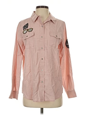 Karl Lagerfeld Paris Long Sleeve Button-Down Shirt (view 1)
