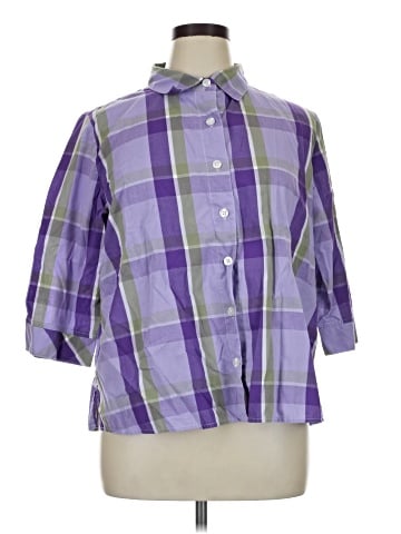 Rebecca Malone 3/4 Sleeve Button-Down Shirt (view 1)