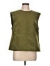 H&M 100% Polyester Green Sleeveless Blouse Size L - photo 1