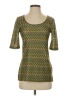 Joe Fresh 100% Polyester Green 3/4 Sleeve Top Size S - photo 1