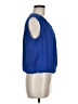 Pleione 100% Polyester Blue Sleeveless Blouse Size M - photo 4