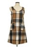 Shein 100% Polyester Plaid Brown Casual Dress Size 6 - photo 1