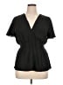 Max Studio 100% Polyester Black Short Sleeve T-Shirt Size XL - photo 1