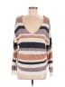 Material Girl 100% Acrylic Stripes Tan Pullover Sweater Size M - photo 1