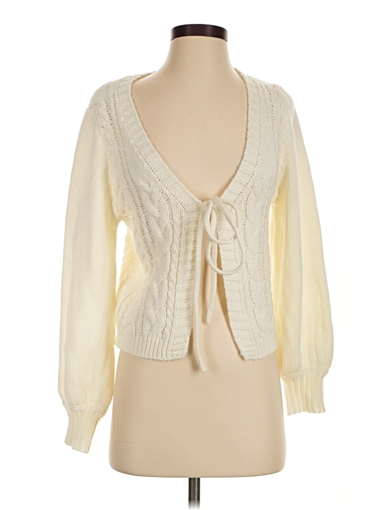 Pre-owned Unbranded Cardigan Sweater In Ivory