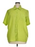 Courtenay 100% Polyester Color Block Green Short Sleeve Blouse Size 1X - photo 1