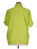 Courtenay 100% Polyester Color Block Green Short Sleeve Blouse Size 1X - photo 2
