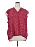 Monday Fun 100% Polyester Stars Red Sleeveless Blouse Size 3X - photo 1
