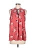 Xhilaration 100% Polyester Red Sleeveless Blouse Size M - photo 1