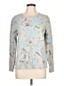 Talbots Floral Silver Pullover Sweater Size L - photo 1