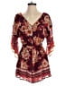 Eyeshadow 100% Polyester Paisley Burgundy Purple Romper Size S - photo 1