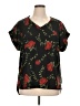 Live 4 Truth 100% Polyester Black Short Sleeve Blouse Size 2X - photo 1