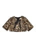 Zoe Ltd Animal Print Gold Tan Shrug Size 7 - 8 - photo 1